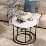 Round Nesting Coffee Tables Set for Small Spaces