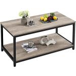 Yaheetech Grey Industrial Coffee Table with Storage