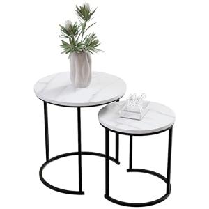 Brooklyn Round Nesting Tables with Metal Frame