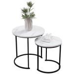 Brooklyn Round Nesting Tables with Metal Frame