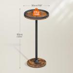 HOOBRO Rustic Round Side Table for Small Spaces