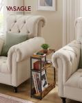 VASAGLE Charging Side Table with Magazine Rack