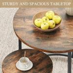 YITAHOME Round Nesting Coffee Tables with Storage