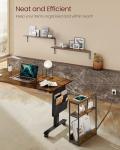 VASAGLE Charging Side Table with Magazine Rack