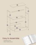 VASAGLE Charging Side Table with Magazine Rack