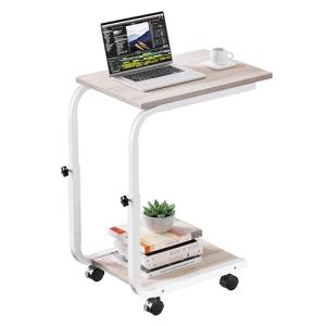 Height Adjustable Rolling Side Table for Small Spaces
