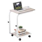 Height Adjustable Rolling Side Table for Small Spaces