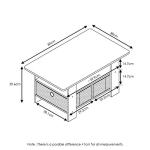 Furinno Andrey Dark Walnut Coffee Table with Drawer