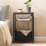 HOOBRO Slim Side Table with Charging Station