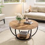 Tribesigns Modern Round Coffee Table with Storage