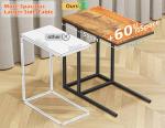 HOMIDEC C-Shaped Side Table for Small Spaces