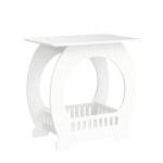 Dripex 2-Tier White End Table with Storage