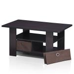 Furinno Andrey Dark Walnut Coffee Table with Drawer