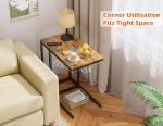 HOMIDEC C-Shaped Side Table for Small Spaces