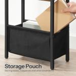 HOOBRO Slim Side Table with Charging Station