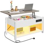 YITAHOME Lift-Top Coffee Table with LED Lights
