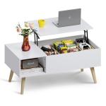 WLIVE Lift Top Coffee Table with Storage Compartments