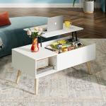 WLIVE Lift Top Coffee Table with Storage Compartments