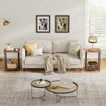 WLIVE 2-Piece Adjustable Wooden Side Table Set
