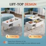 WLIVE Lift Top Coffee Table with Storage Compartments