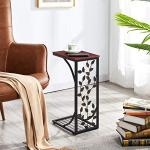 Yaheetech Double C-Shaped Side Tables with Storage