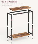 MISSLO 2-Tier Narrow Side Table in Rustic Brown