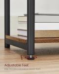 VASAGLE Narrow Charging Side Table in Rustic Brown