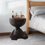Cute Black Side Table with Openable Lid