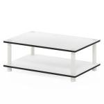 White 2-Tier No-Tools Coffee Table by Furinno