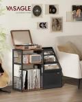 VASAGLE Rustic 3-Tier Record Player Stand