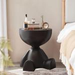 Cute Black Side Table with Openable Lid