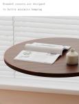 C-shaped Wooden Side Table for Living Room