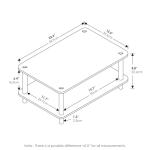 White 2-Tier No-Tools Coffee Table by Furinno