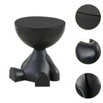 Cute Black Side Table with Openable Lid