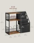 VASAGLE Rustic 3-Tier Record Player Stand