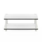 White 2-Tier No-Tools Coffee Table by Furinno