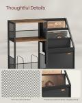 VASAGLE Rustic 3-Tier Record Player Stand