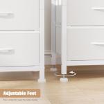 Yornoli Bedside Table with Charging Station and LED Lights