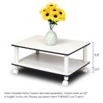 White 2-Tier No-Tools Coffee Table by Furinno