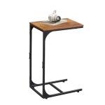 Slim C Shaped Side Table with Metal Frame