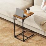 Slim C Shaped Side Table with Metal Frame