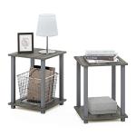 Furinno Simplistic 2-Pack Side Tables in Grey