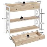 Industrial Console Table with Drawer and Shelves