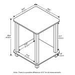 Furinno Simplistic 2-Pack Side Tables in Grey