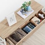 Industrial Console Table with Drawer and Shelves
