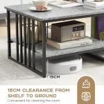 COSTWAY Modern Faux Marble Coffee Table