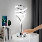 EIDISUNY LED Touch Control Table Lamp - Silver