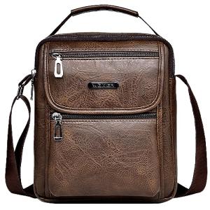Men's PU Leather Crossbody Shoulder Bag