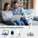 EIDISUNY LED Touch Control Table Lamp - Silver