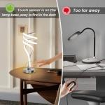 EIDISUNY LED Touch Control Table Lamp - Silver